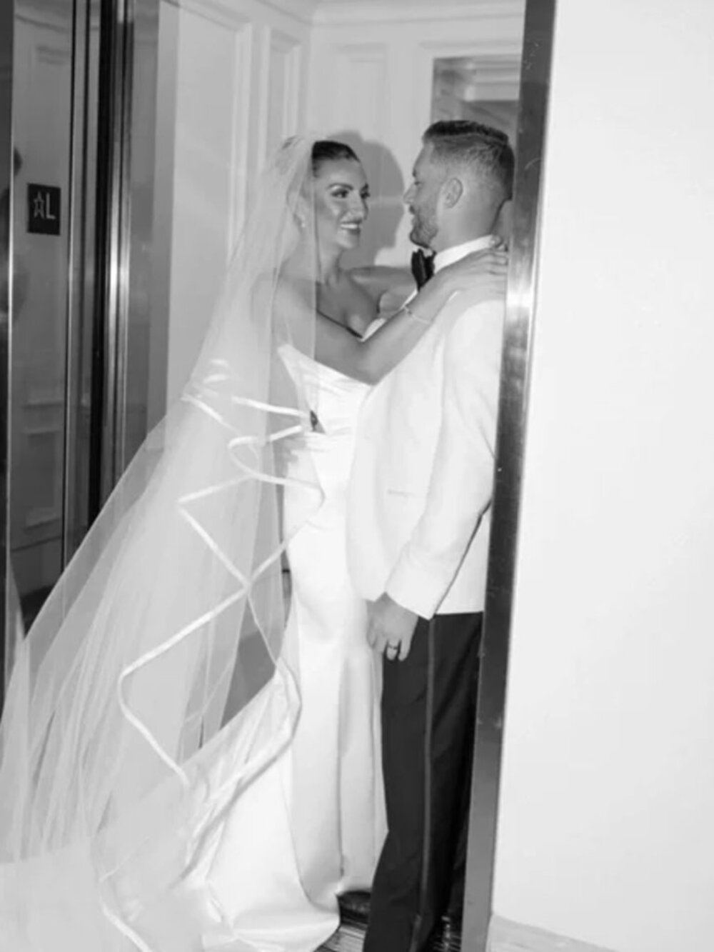 Satin Trim Cathedral Wedding Veil